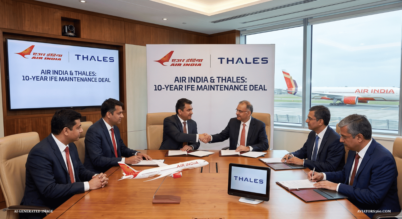 Air India Signs 10-Year IFE Maintenance Deal with French Aerospace Major Thales