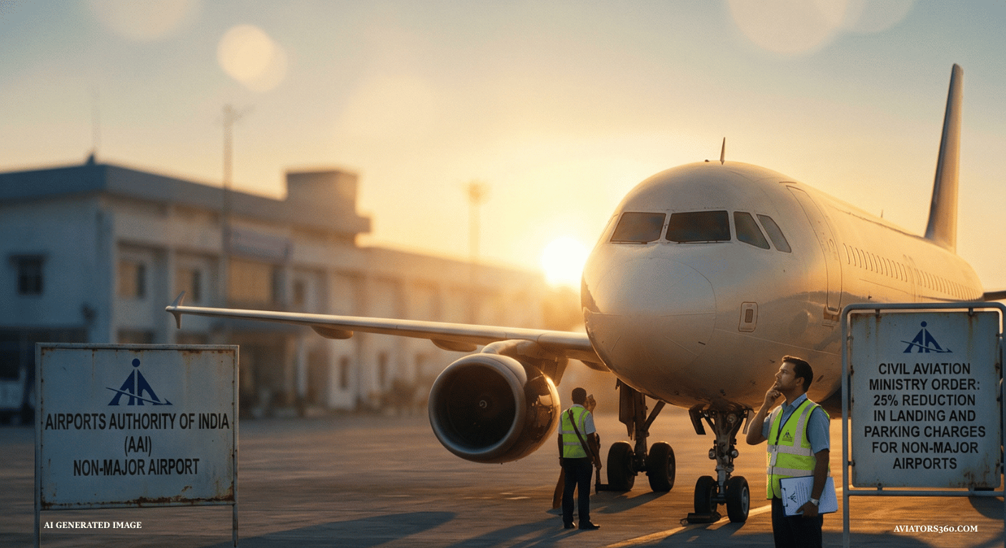 Govt Relief for Airlines: 25% Cut in Landing & Parking Charges at Non-Major Airports