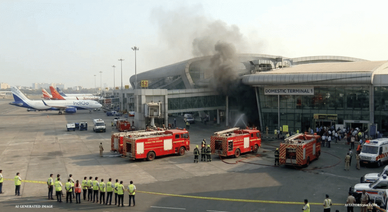 Breaking: Fire at Mumbai Airport’s Terminal 1 – Short Circuit Suspected