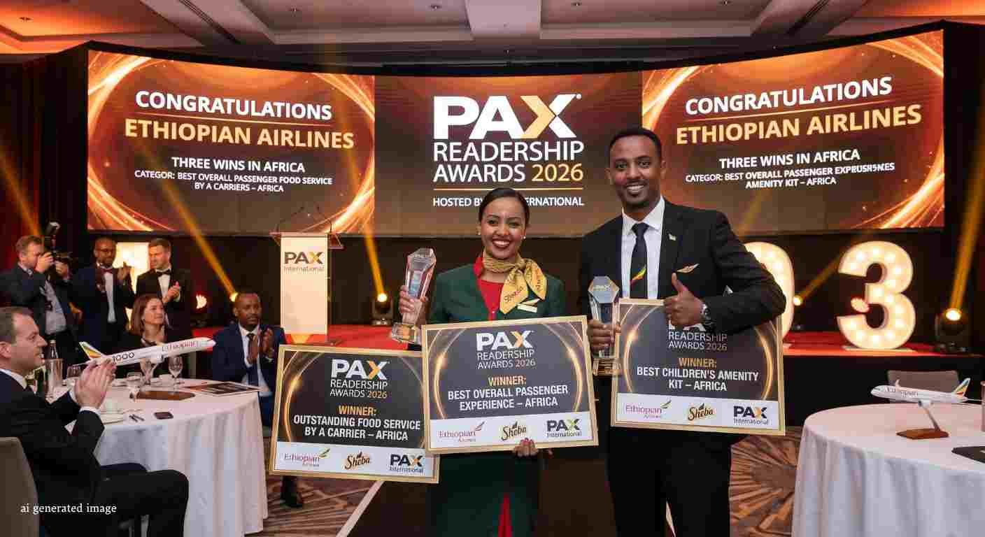 Ethiopian Airlines Wins Three Titles at the 2026 PAX Readership Awards