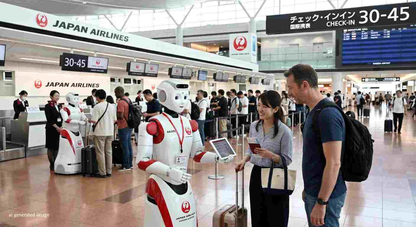 Japan Airlines To Trial Humanoid Robots at Haneda Airport As Labour Shortages Deepen