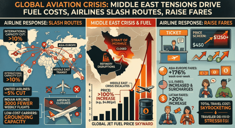 Global Airlines Slash Routes and Raise Fares as Middle East Tensions Drive Fuel Costs Skyward