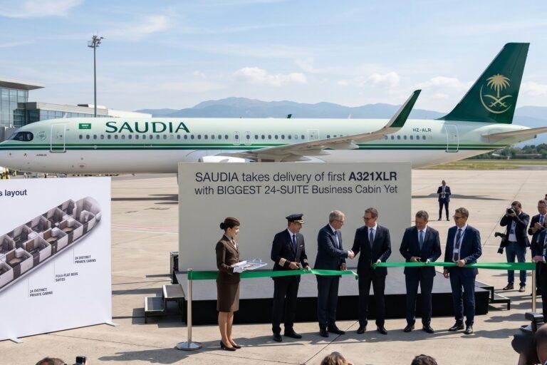 Saudia Takes Delivery of First A321XLR With Biggest 24-Suite Business Cabin Yet