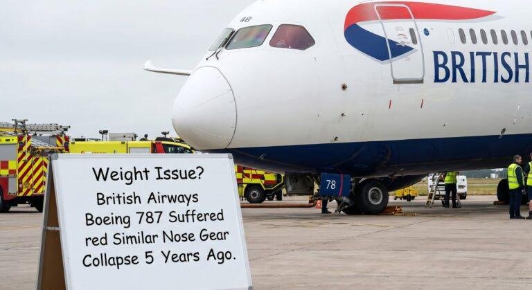 Weight Issue? British Airways Boeing 787 Suffered Similar Nose Gear Collapse 5 Years Ago