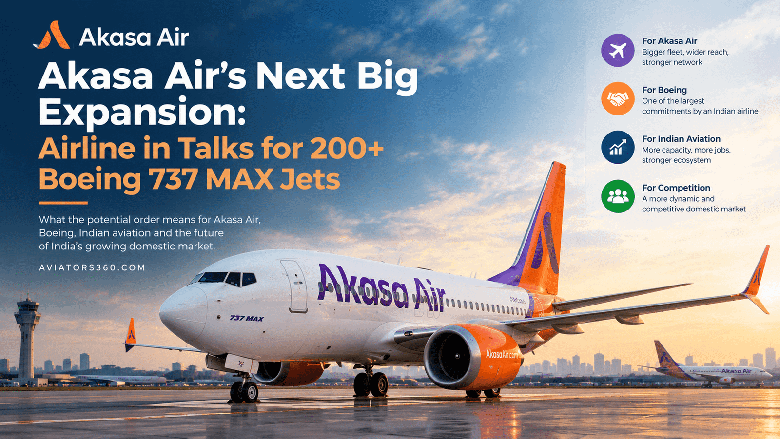 Akasa Air’s Next Big Expansion: Airline in Talks for 200+ Boeing 737 MAX Jets