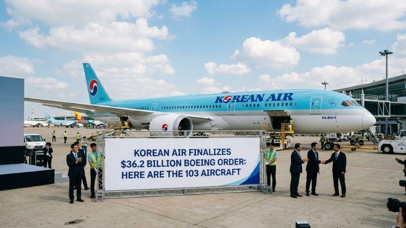 Korean Air Finalizes $36.2 Billion Boeing Order: Here Are the 103 Aircraft